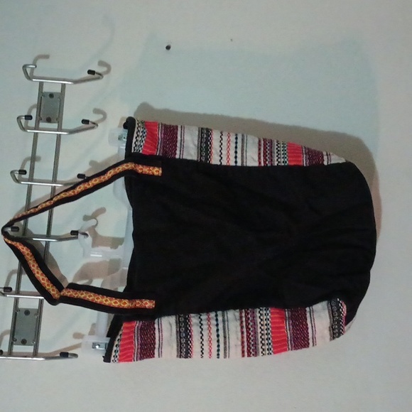 Bohemian style purse with snap closure and zipper pocket inside bright colors - Picture 2 of 3